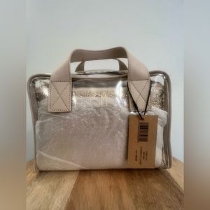New! Steve Madden Clear Handbag with Blush Cosmetic Case